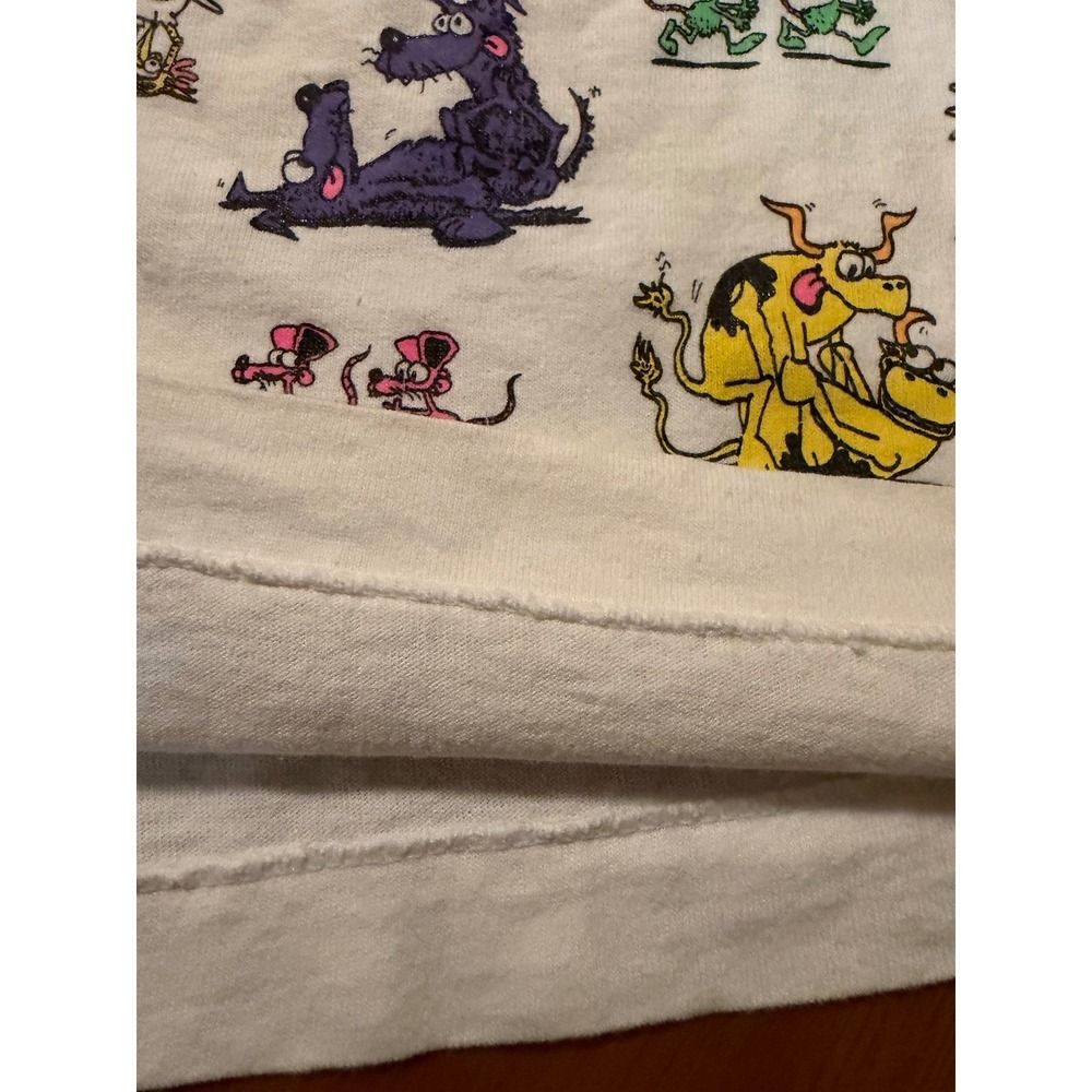 Vintage 90s Animal Sex Positions Single Stitch Humorous T-shirt Size Large - Picture 11 of 11